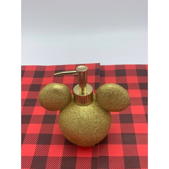 Mickey Mouse Gold Glitter Lotion Pump Soap Dispenser - Picture 5 of 6